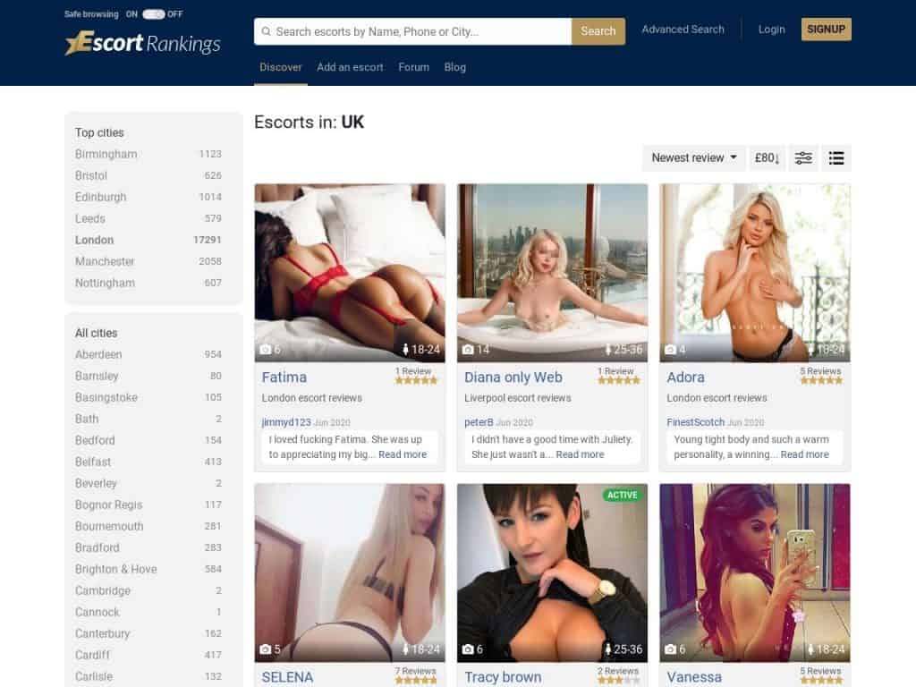 Escort Website Reviews